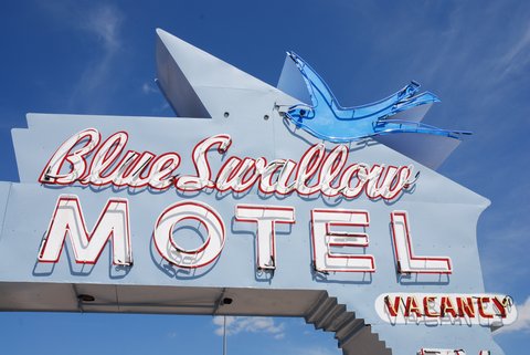 Le Blue Swallow Motel de Tucumcari, NM.