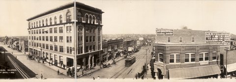 Tulsa en 1909 (détail d'une photo de Clarence Jack, Library of Congress)